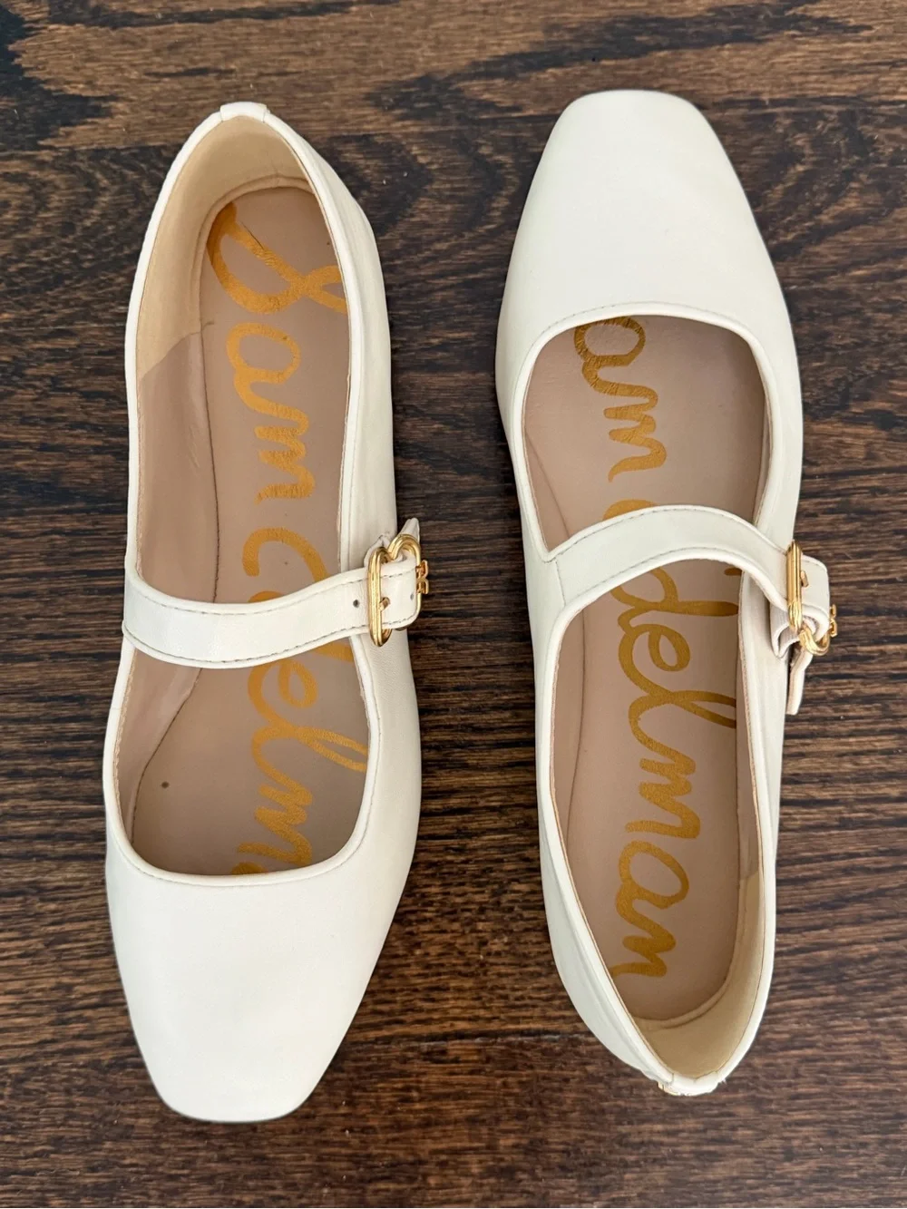 Sam Edelman Michaela Mary Jane Flats with Gold Buckles